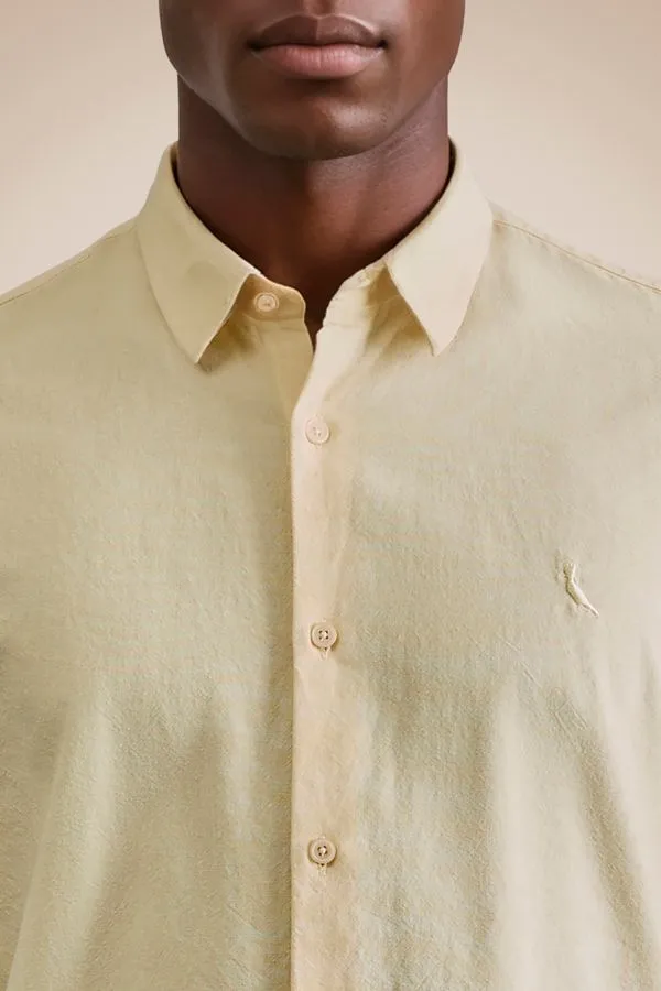 Camisa Mc Oxford Color Amarelo Pastel - P