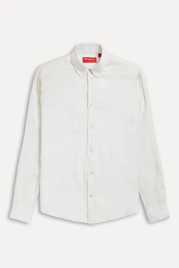 Camisa Pf Ml Linho Off White - Gg