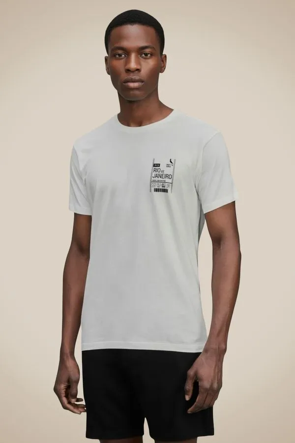 Camiseta Slim Est Born To Be Carioca Rj Branco - P