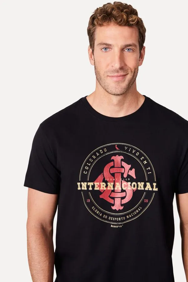 Camiseta Estampada Vivo Em Ti Inter Preto - Ggg