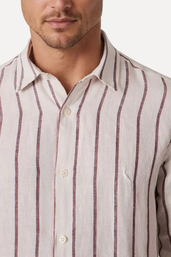 Camisa Ml Listras Marcos Vermelho - M