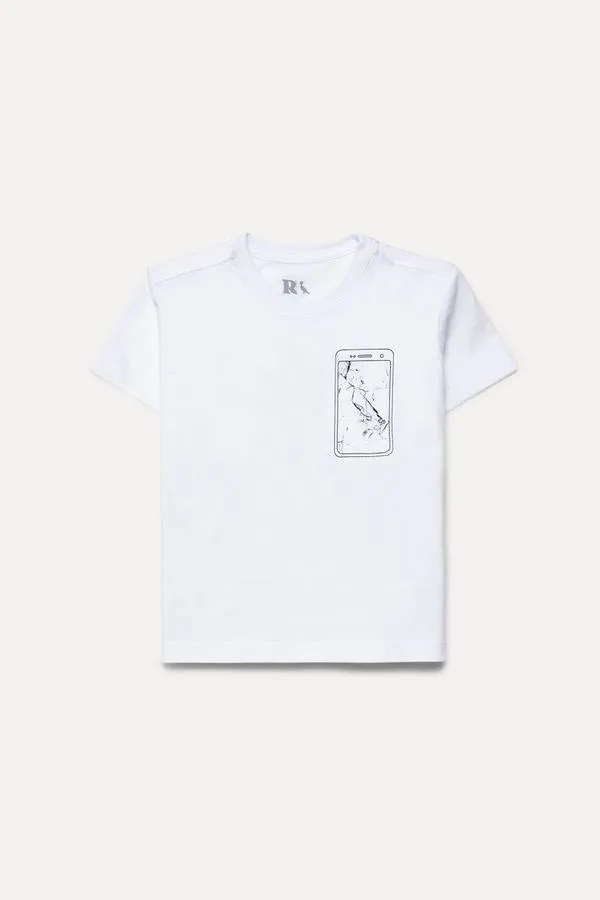 Camiseta Mini Pf Estampada Mirror Branco - 10