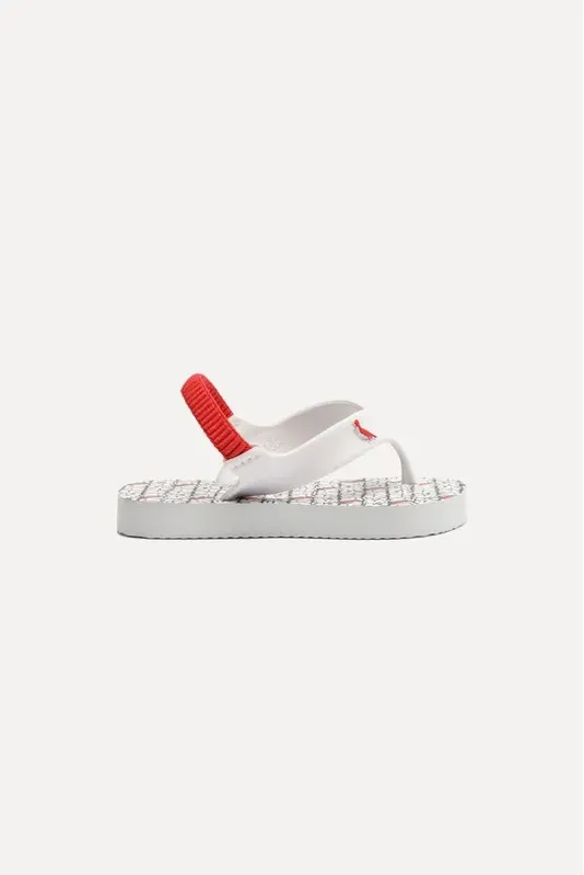 Chinelo Bb Bomb Branco/Vermelho - 21/22
