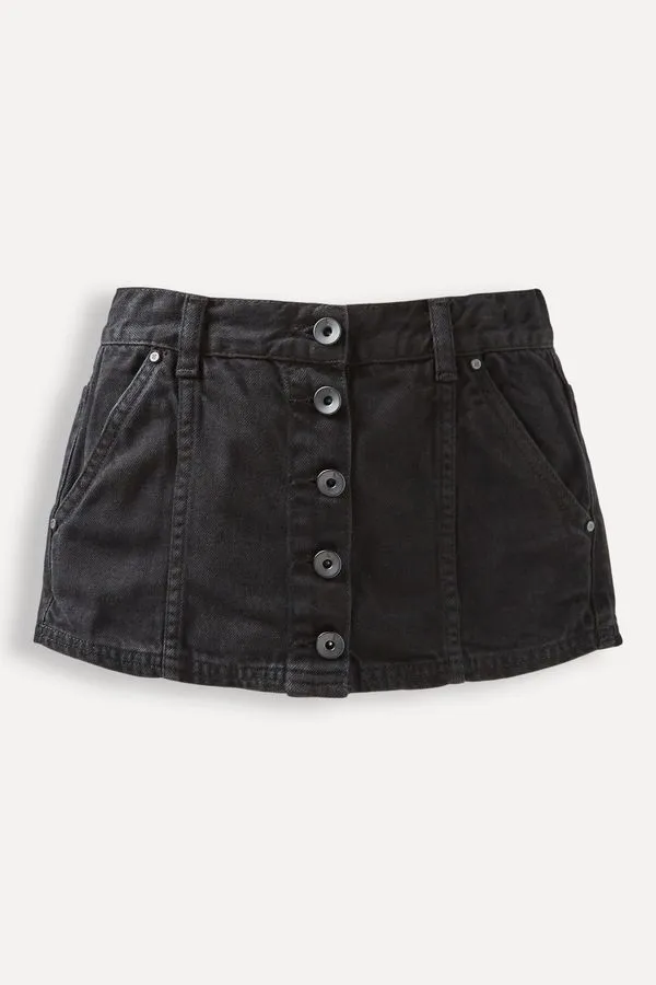 Short Saia Menina Sarja Color Preto - 04