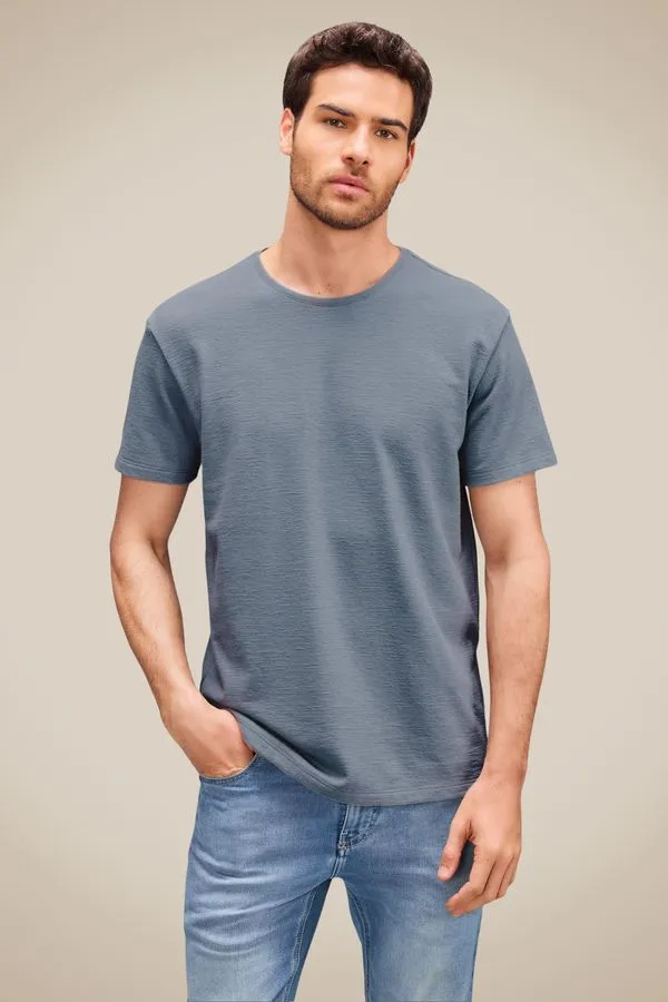 Camiseta Manga Curta Clareou Azul Dust - G