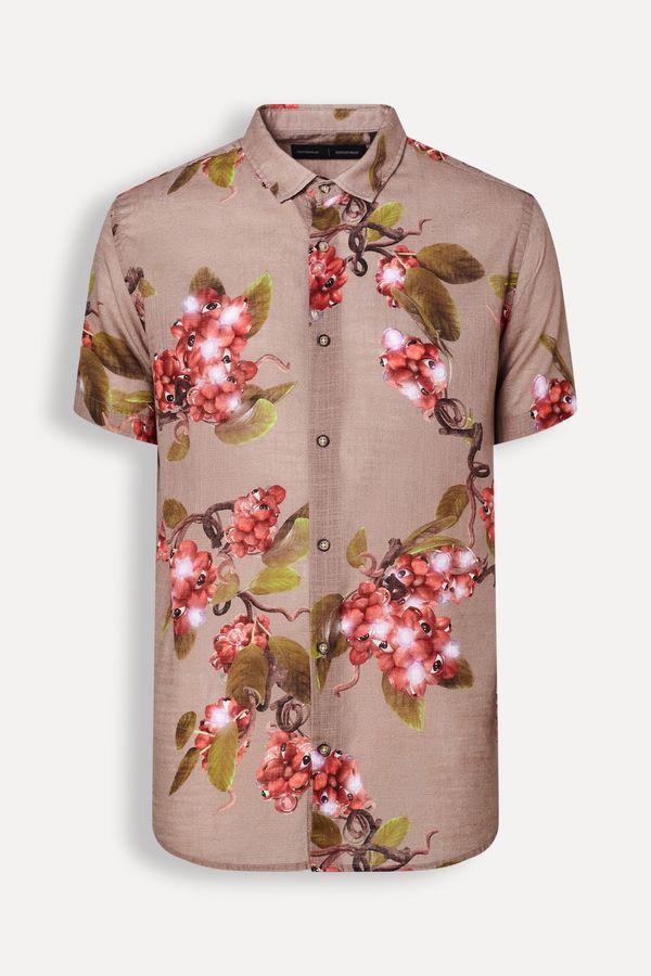 Camisa Mc Estampa Maues Khaki - P