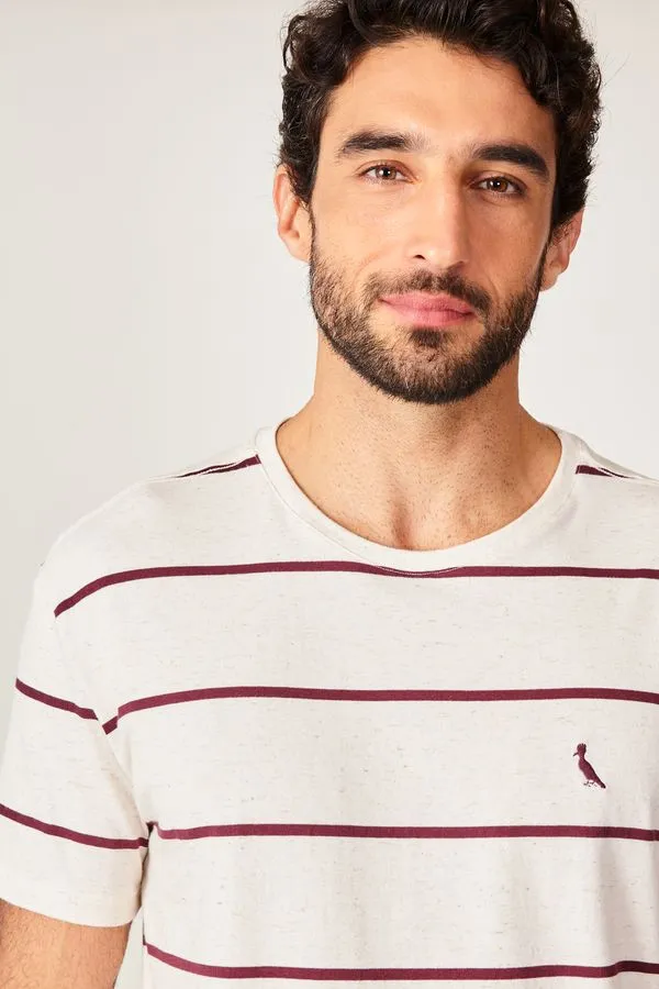 Camiseta Ft Linho Sol Vinho - G