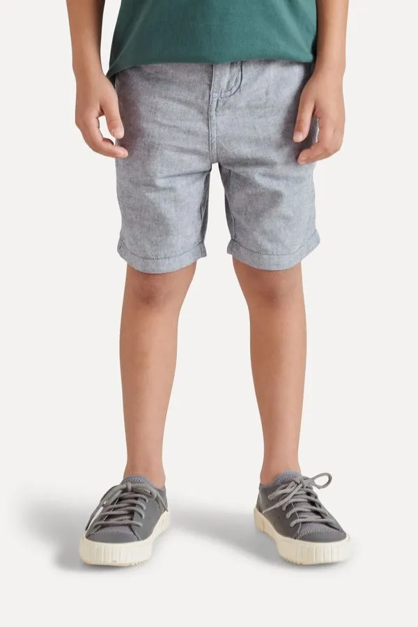 Bermuda Mini Ft Forro Meia Malha Oxford Marinho - 10