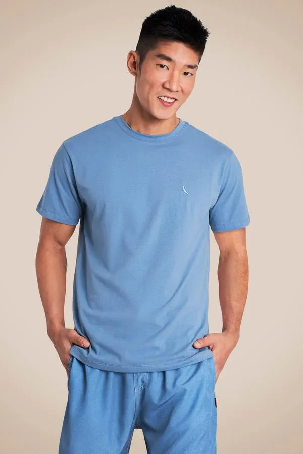 Camiseta Enxuto Elastano Azul Jeans - G
