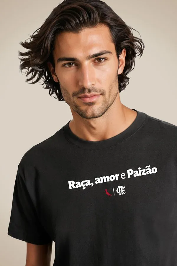 Camiseta Raca Amor E Paixao Preto - Ggg