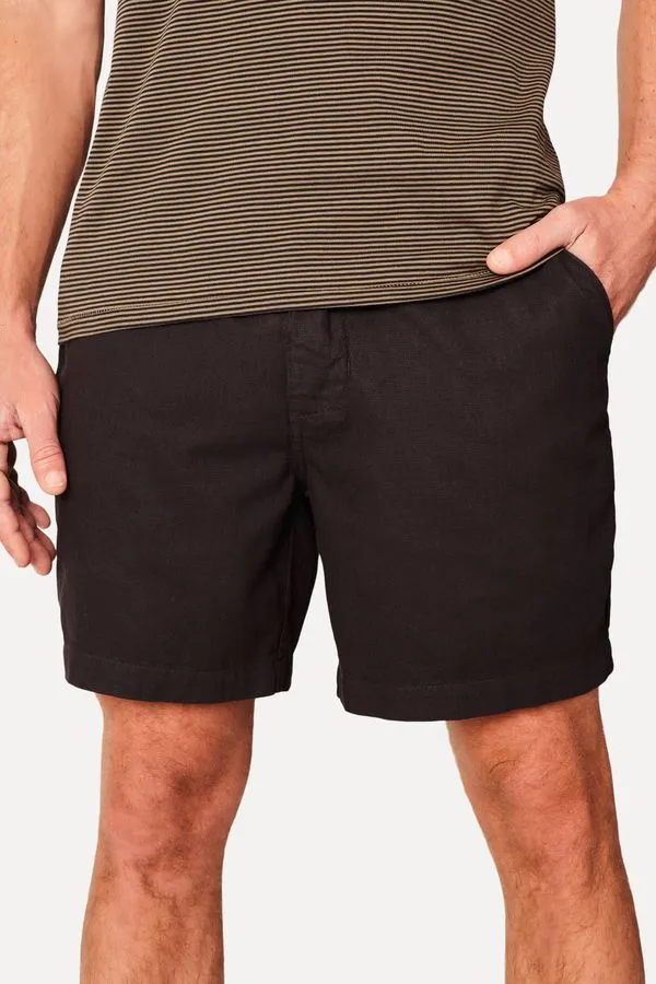 Bermuda Casual Linho Misto Pride Preto - 48