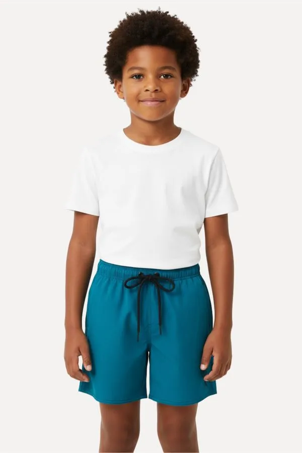 Short Mini Praia Liso Azul Petroleo - 16