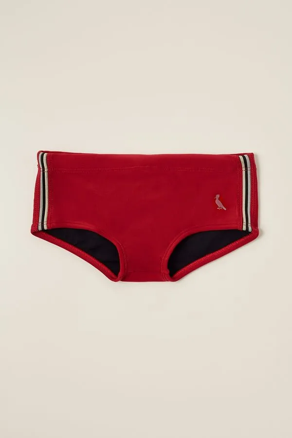 Sunga Reserva Mini Lisa Galão Stripes Vermelho - 12+