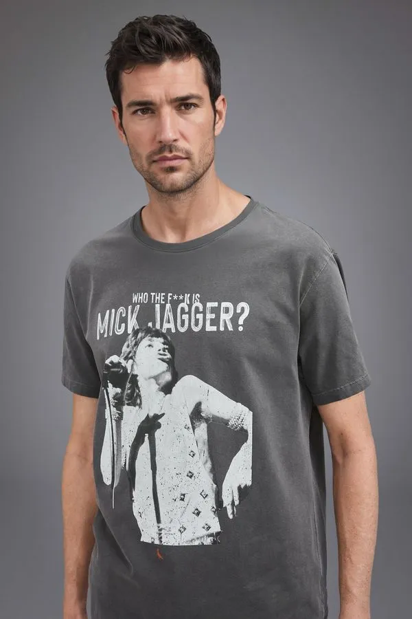 Camiseta Est Rolling Stones Mick Jagger Preto Stoned - Gg
