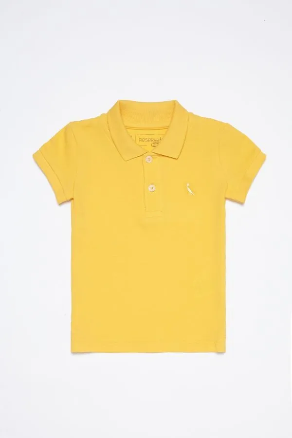Polo Bb Pf Piquet Basica Ver20 Amarelo - M