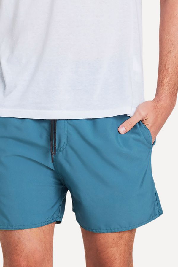 Short Praia Liso Azul Petroleo - G