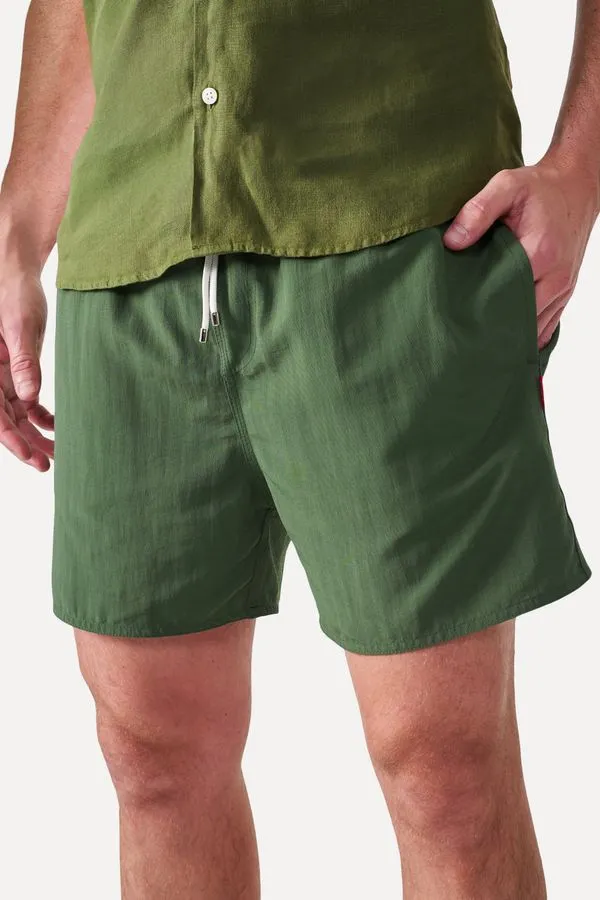 Short Praia Liso Verde Musgo - Ggg