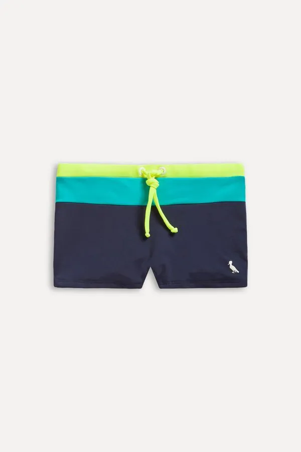 Sunga Mini Short Color Block Azul Marinho - 18