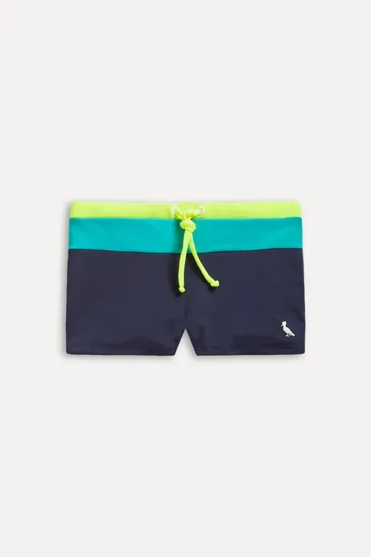 Sunga Mini Short Color Block Azul Marinho - 14