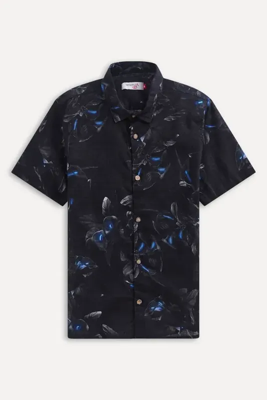 Camisa Mini Estampada Iluminado Marinho - 02