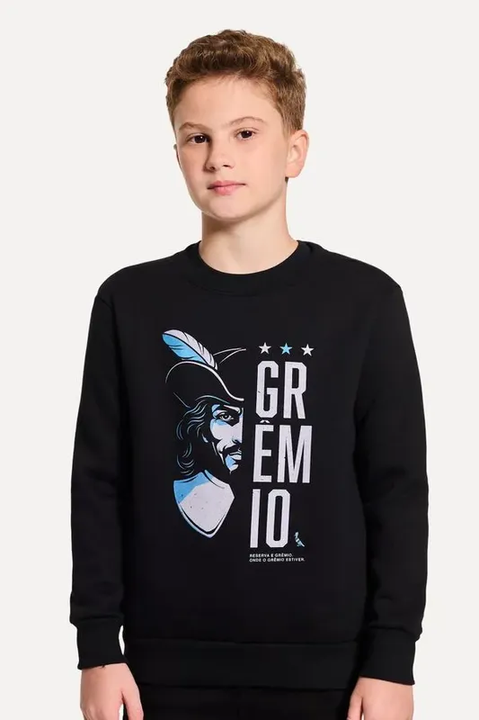 Moletom Mini Careca Mosq Half Fac Gremio Preto - 02