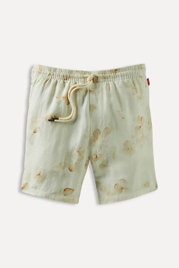Short Casual Estampado Luck Gold Off White - P