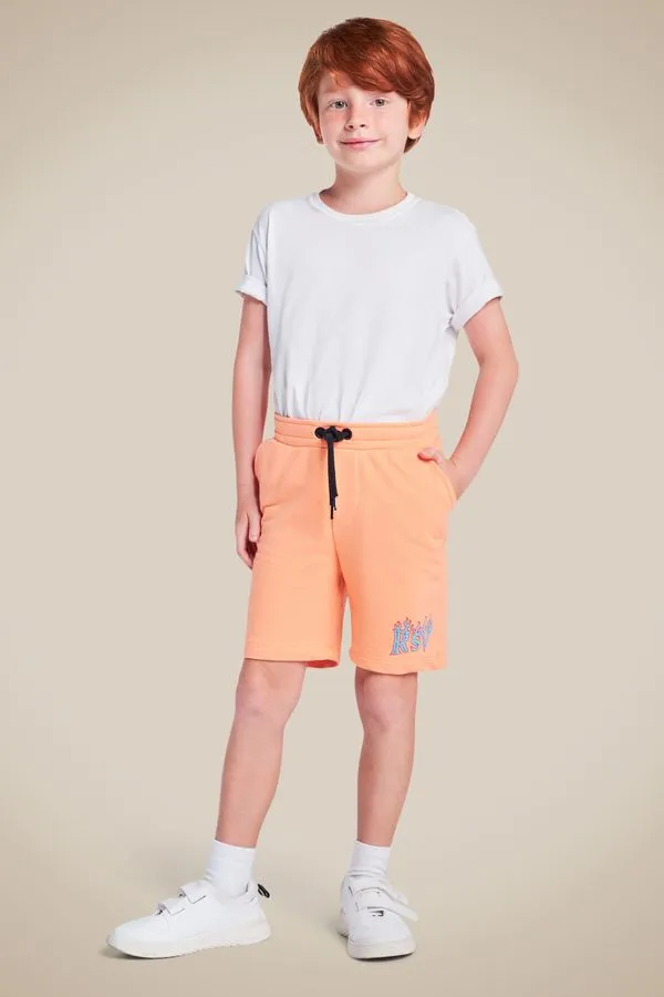 Bermuda Mini Moletom Rsv Fire Laranja Bergamota - 06