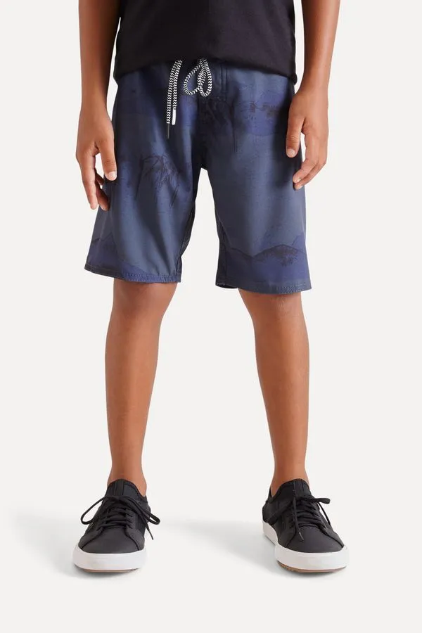 Boardshort Mini Estampado Nanquim Marinho - 04