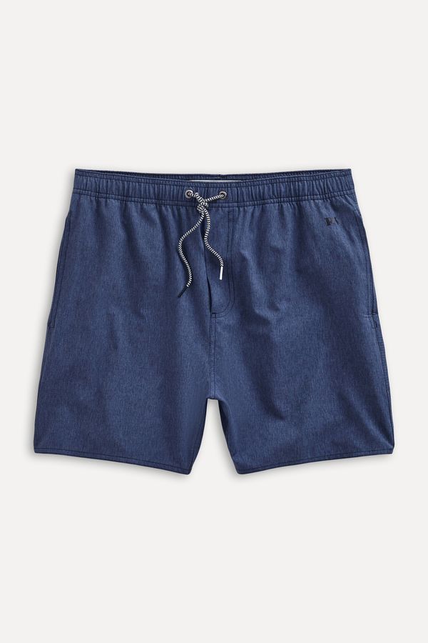 Short Praia Textura Mescla Marinho - P
