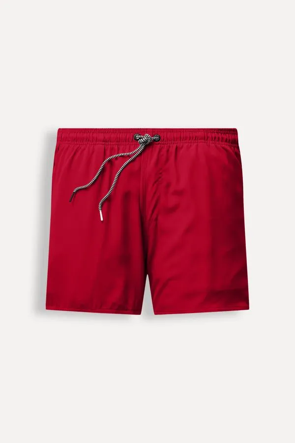 Short Praia Liso Basico Ii Vermelho - G