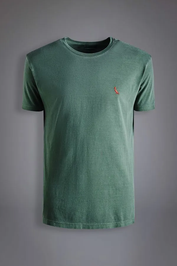 Camiseta Regular Pp Vermelho Stoned Verde Stoned - G