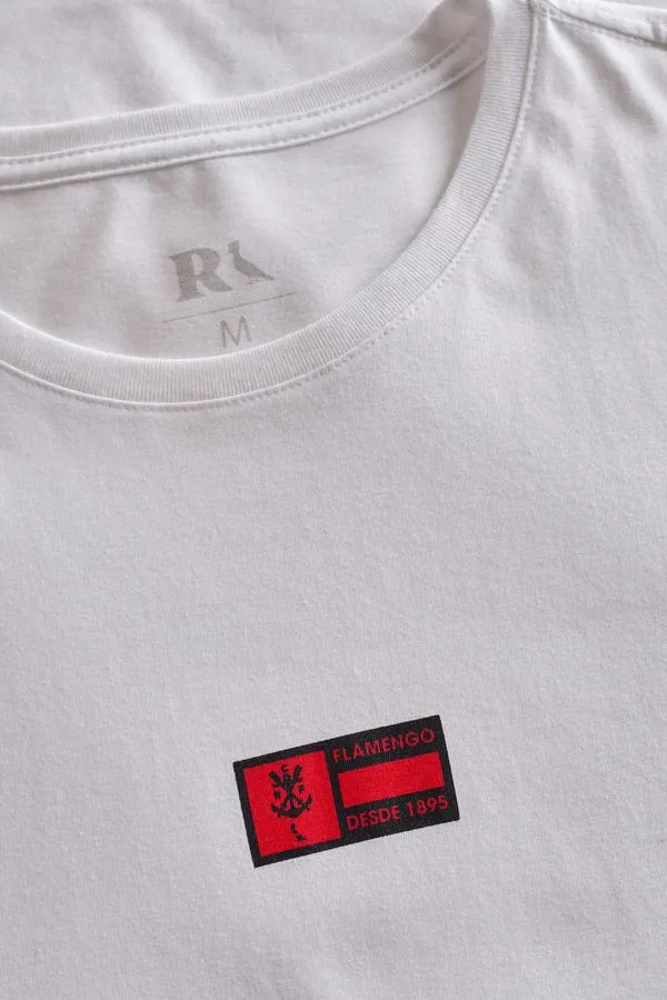 Camiseta Estampada Desde Sempre Flamengo Branco - Ggg