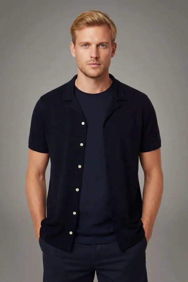 Camisa Malha Mikonos Marinho - Gg