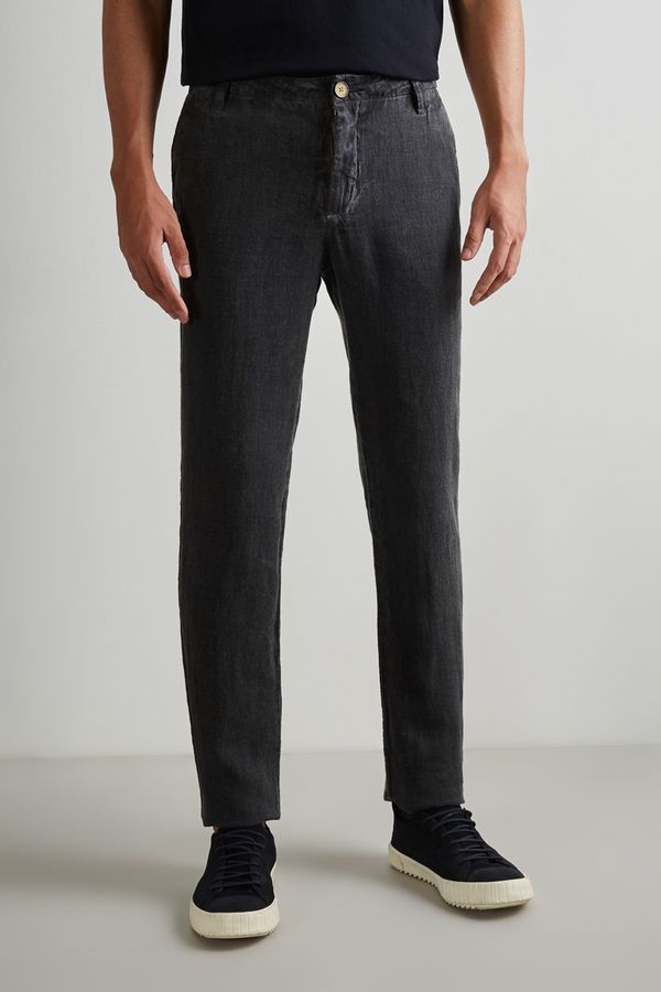 Calça Casual Linho Preto - 42