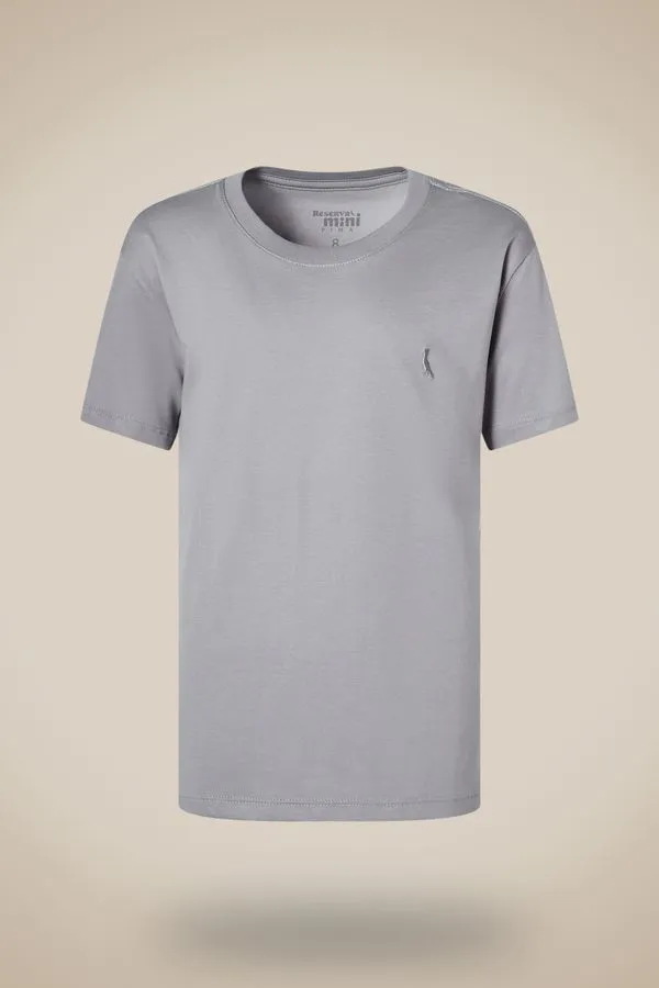 Camiseta Mini Pima Toby Cinza / Ice - 04