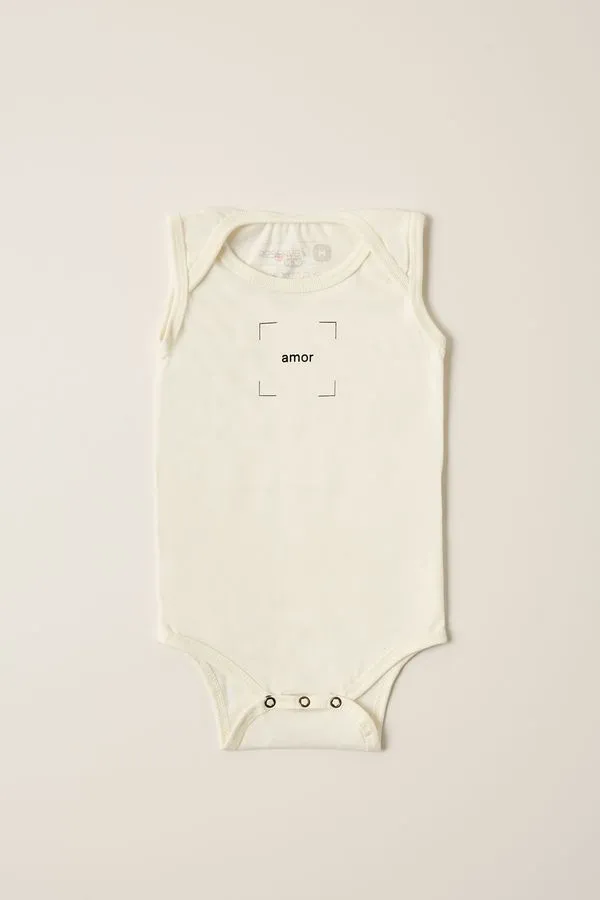 Macaquinho Reserva Mini Bebê Silk Amor Branco - M