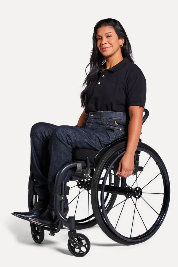 Calca Jeans Reta Adapte Cadeirante Indigo - 38