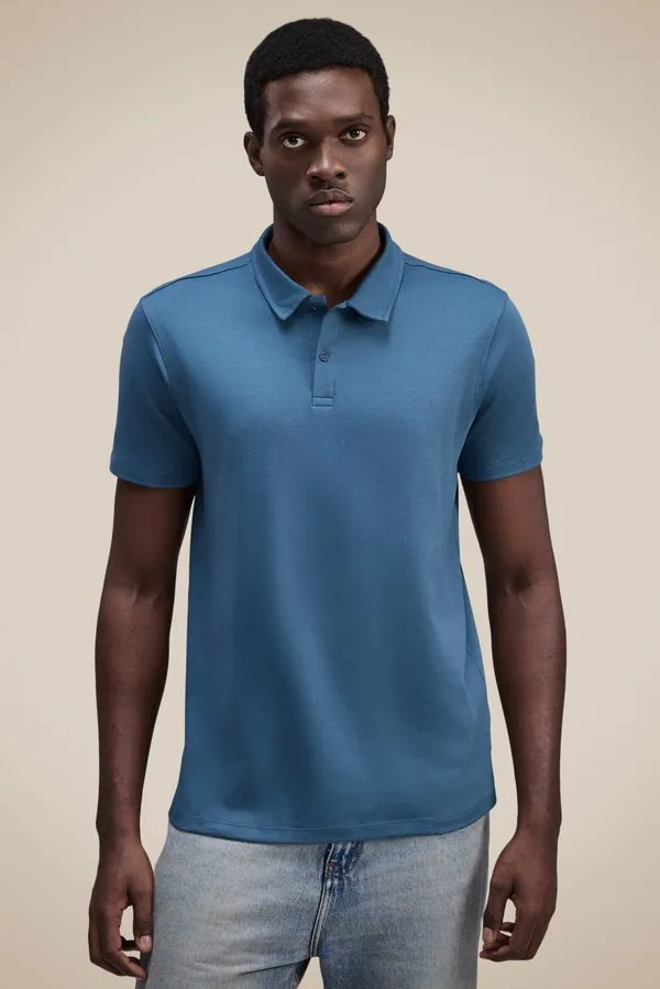 Polo Regular Soft Touch Azul Petroleo - G