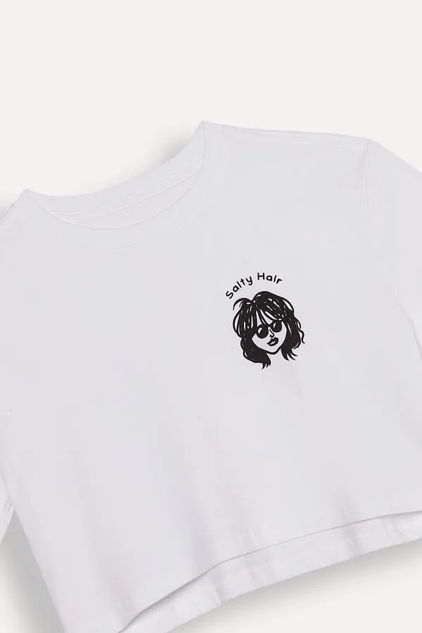 Camiseta Malha Salty Hair Branco - Pp