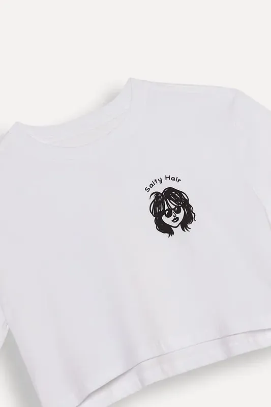 Camiseta Malha Salty Hair Branco - Pp