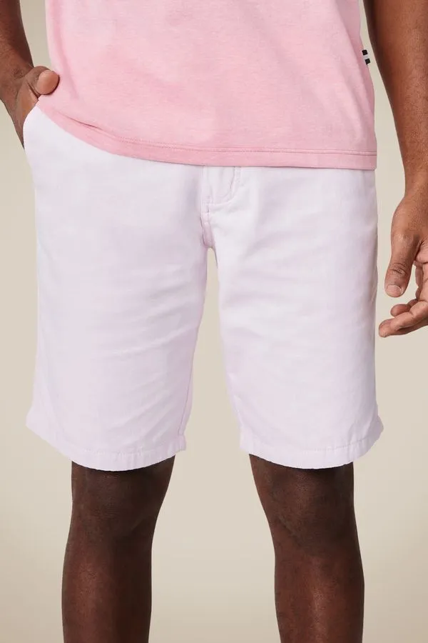 Bermuda Forro Meia Malha Oxford Rosa Claro - 38