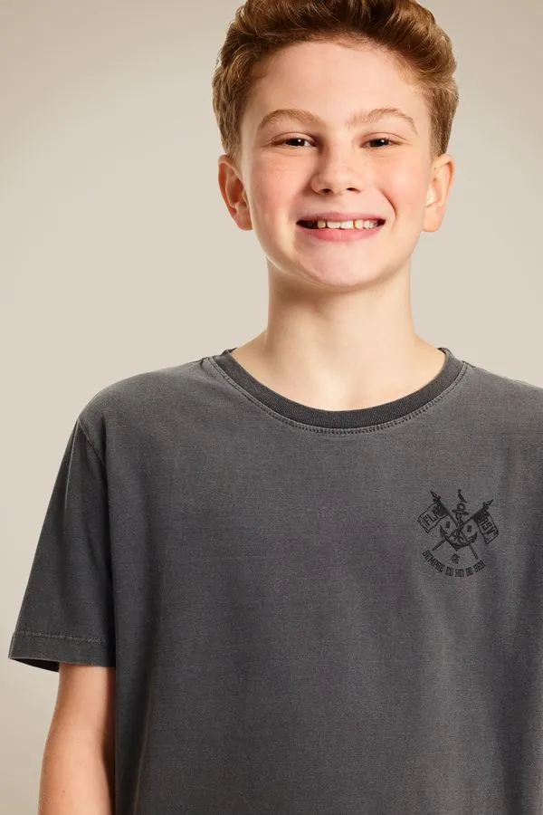 Camiseta Mini Estampa Sempre Hei Ser Fla Preto - 16