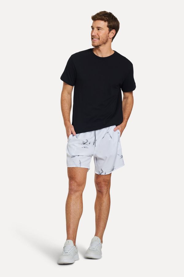 Short Estampado Voo Giga Branco Branco - P