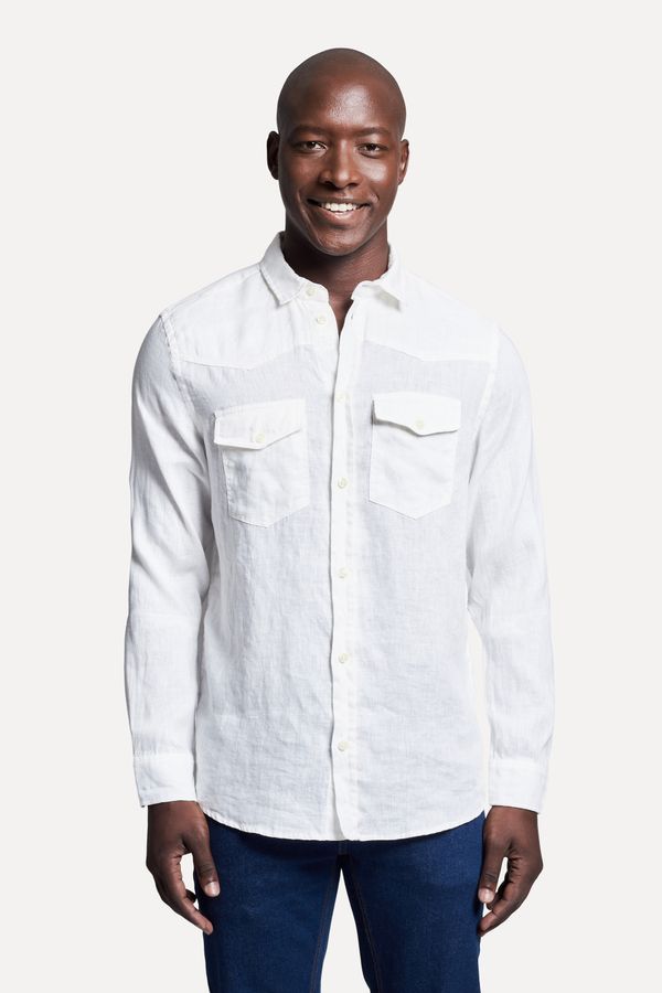 Camisa Western Linho Off White - P