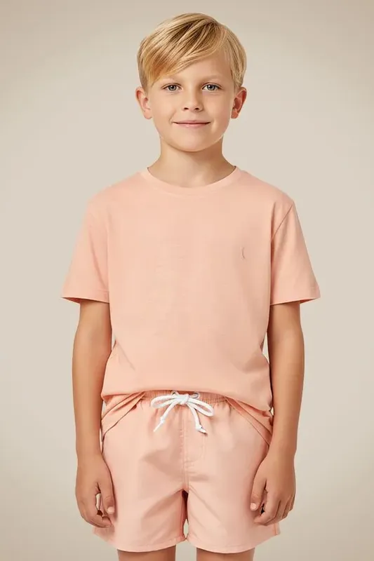 Camiseta Mini Malha Pessego Papaia - 08