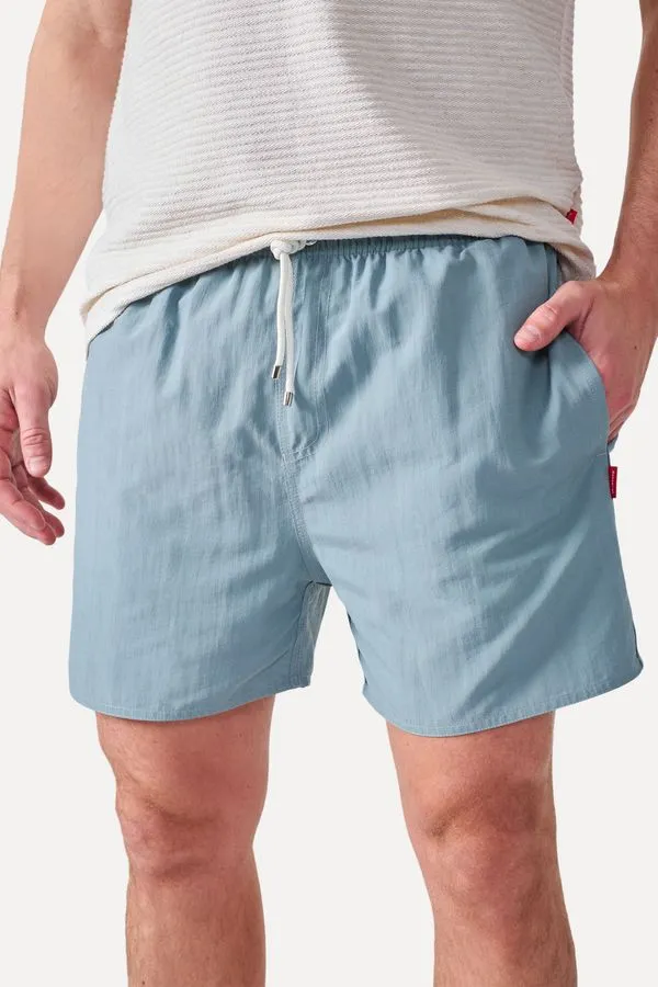 Short Praia Liso Azul Dust - M
