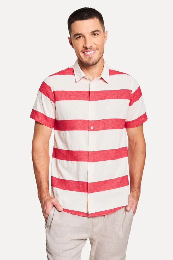 Camisa Mc Listra Rustica Eco Vermelho - Gg