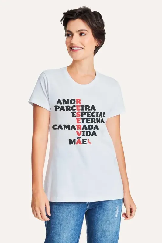 Camiseta Mae Eterna Branco - Pp