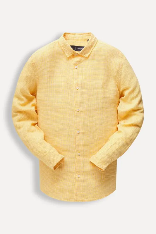 Camisa Ml Xadrez Danny Amarelo - P