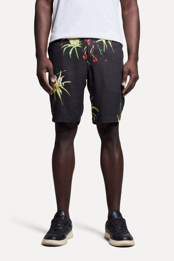 Bermuda Estampada Pitaya Flower Preto - 3g